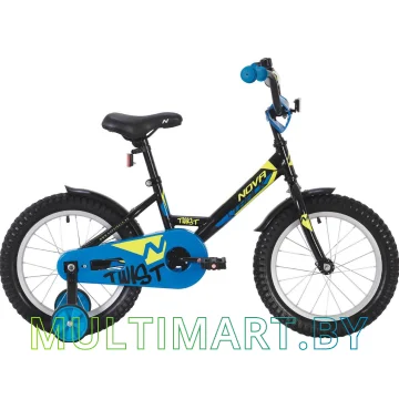 Детский велосипед Novatrack Twist 121TWIST.BK20 (черный/синий, 2020)